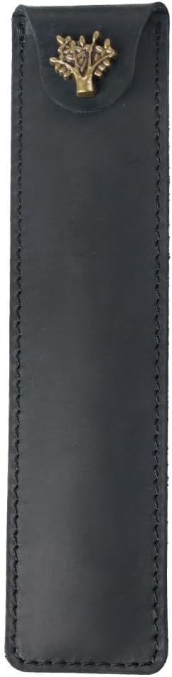 Detalle de DONGKER Leather Pen Case — Vintage Snap Button Pencil Pouch