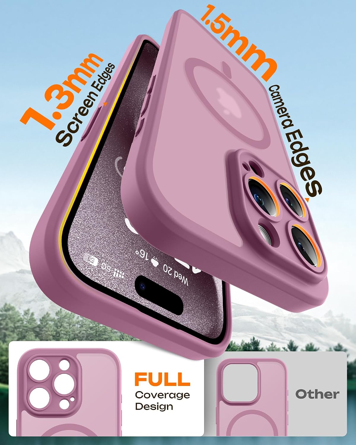 Thumbnail 5 de TOCOL Cover magnetica iPhone 15 Pro 6,1" traslucida opaca