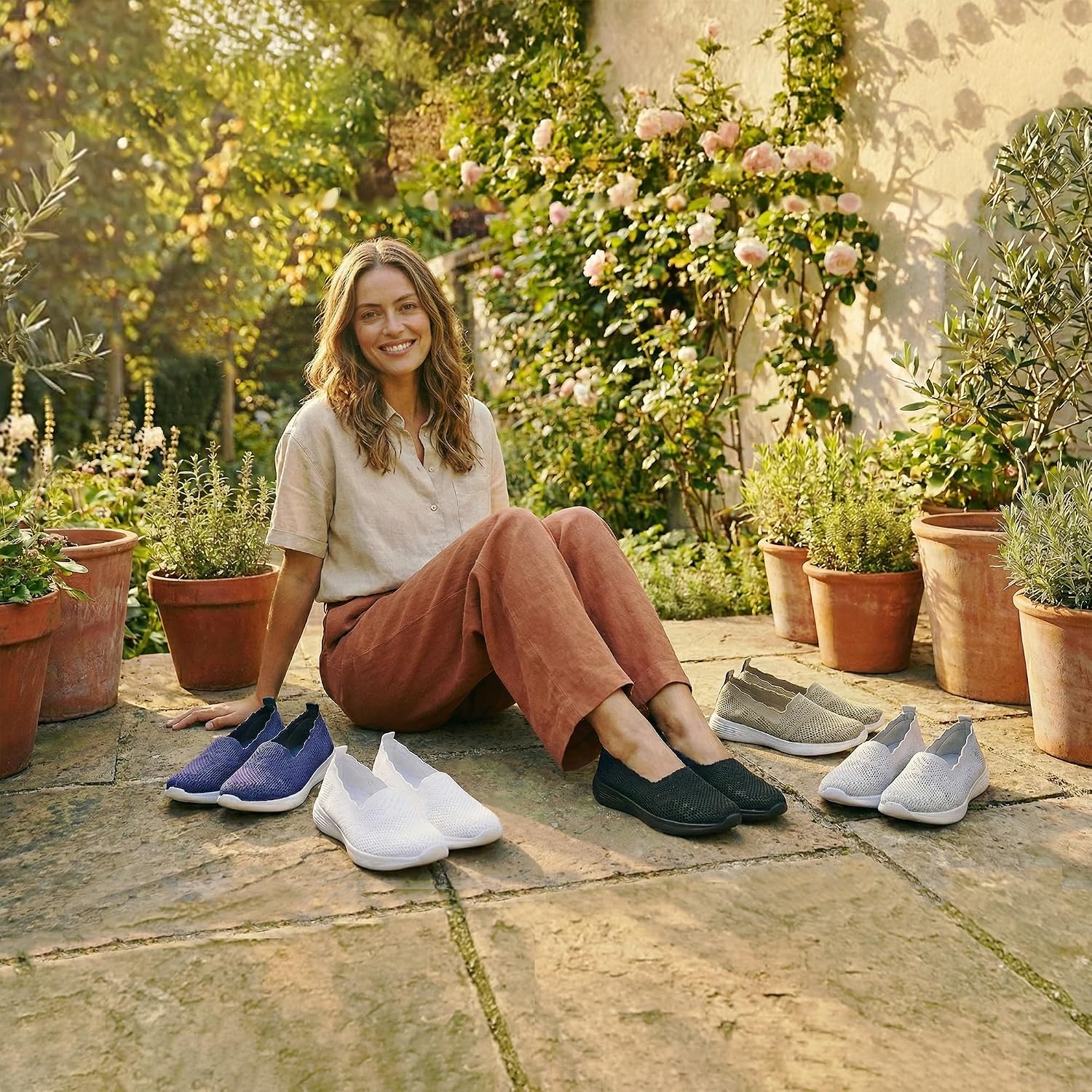 Detalle 1 de Puxowe Damen Slip-On Sneaker, atmungsaktiv