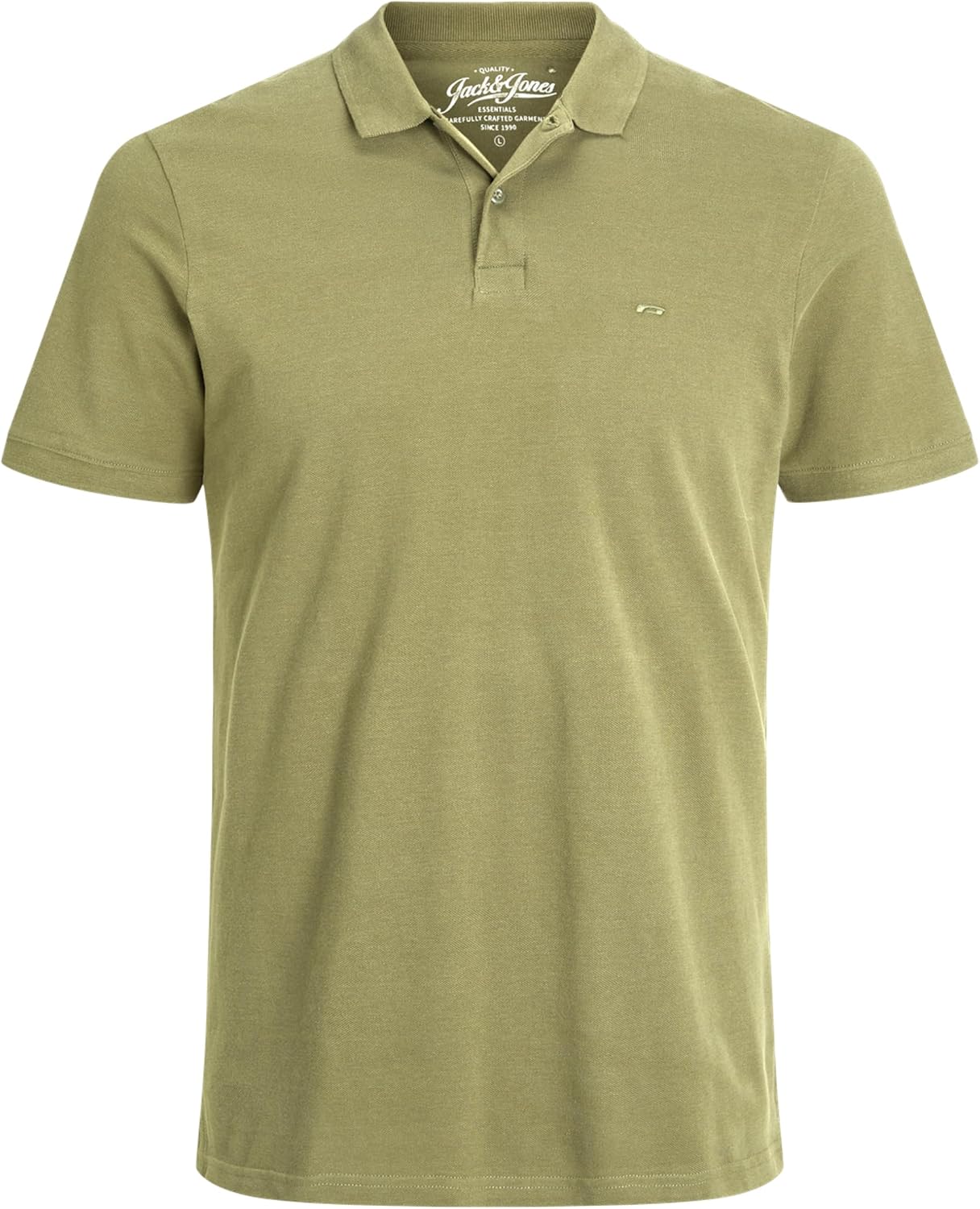 Detalle de Jack & Jones Jjepaulos Polo Ss Noos Polo, Hombre – Azul Marino/Amarillo