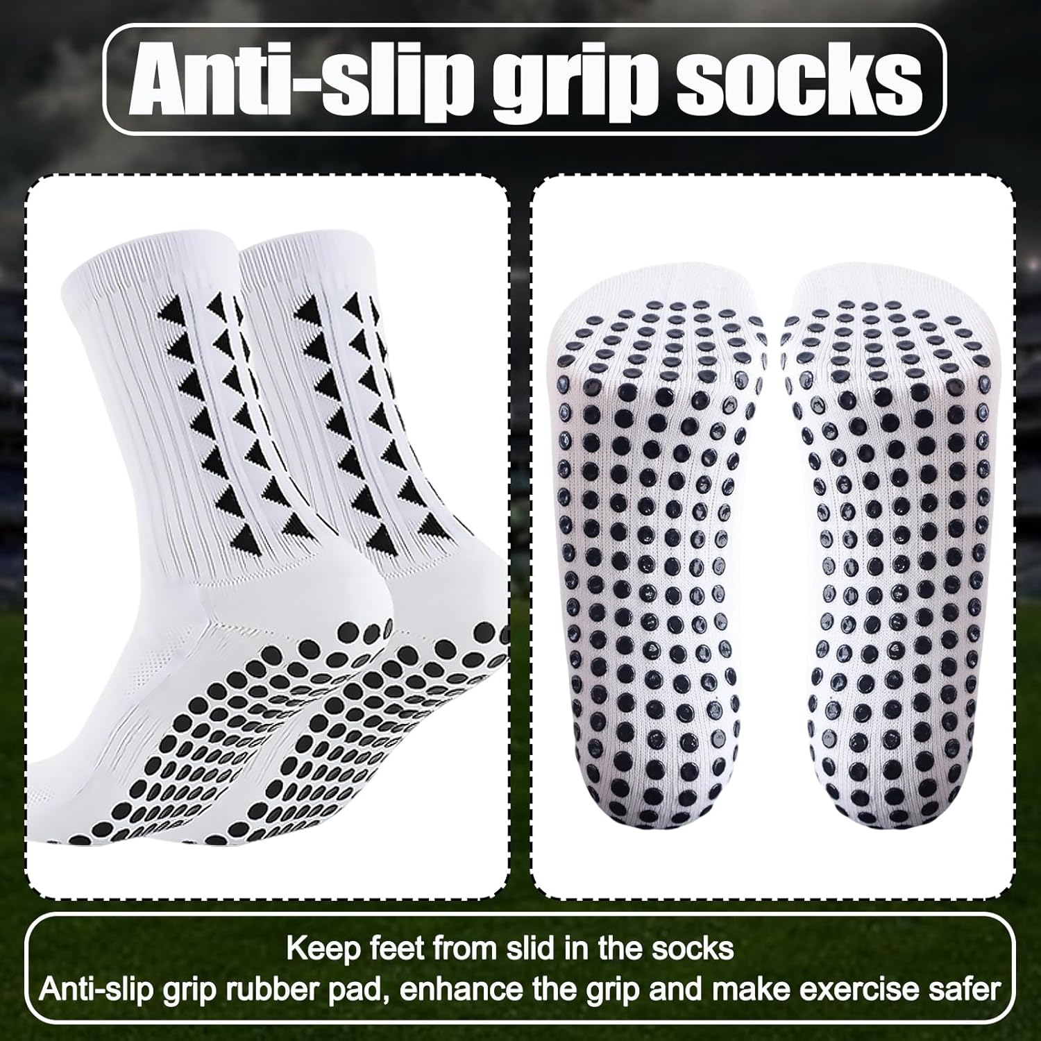 Thumbnail 4 de OnseToday 3 Pairs Non-Slip Football Socks – Grip, Comfort and Breathability for Soccer and Training