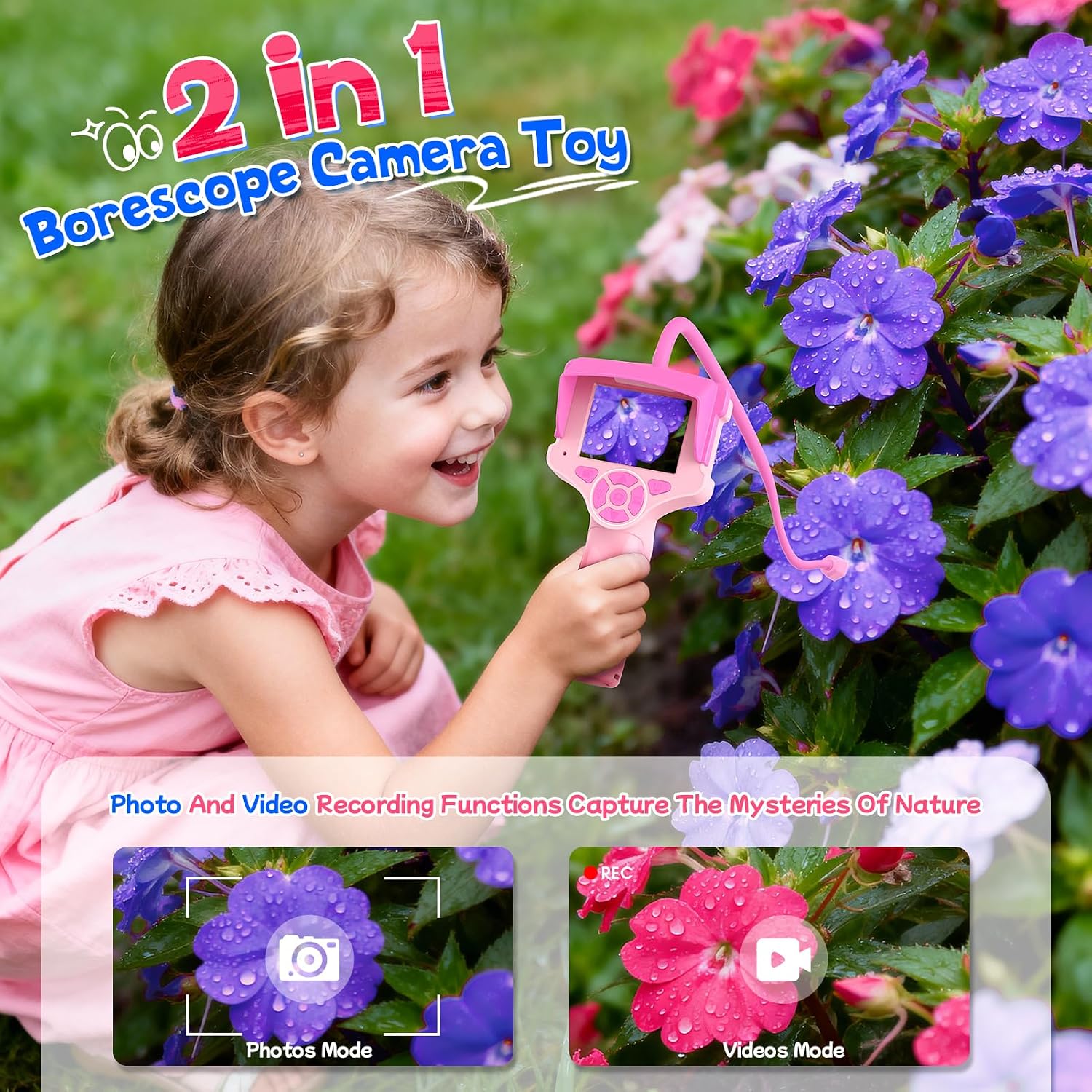 Thumbnail 3 de Outdoor Endoscope Camera for Kids: 2.4" LCD, IP67, 32GB Included – for 3–9 Year Olds