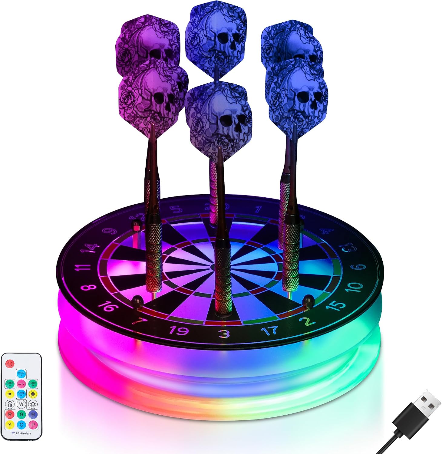 Detalle de CoolGift Mart LED Dartboard-Ständer, 6 Darts