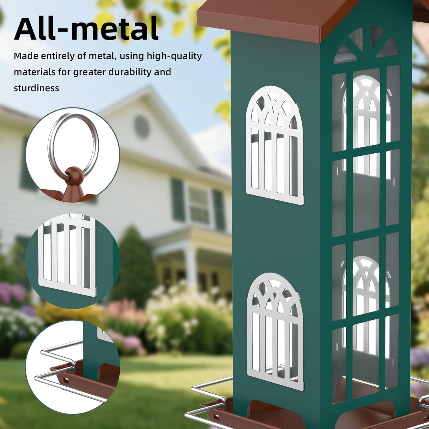 Detalle 1 de Metal Bird Feeder Waterproof Hanging