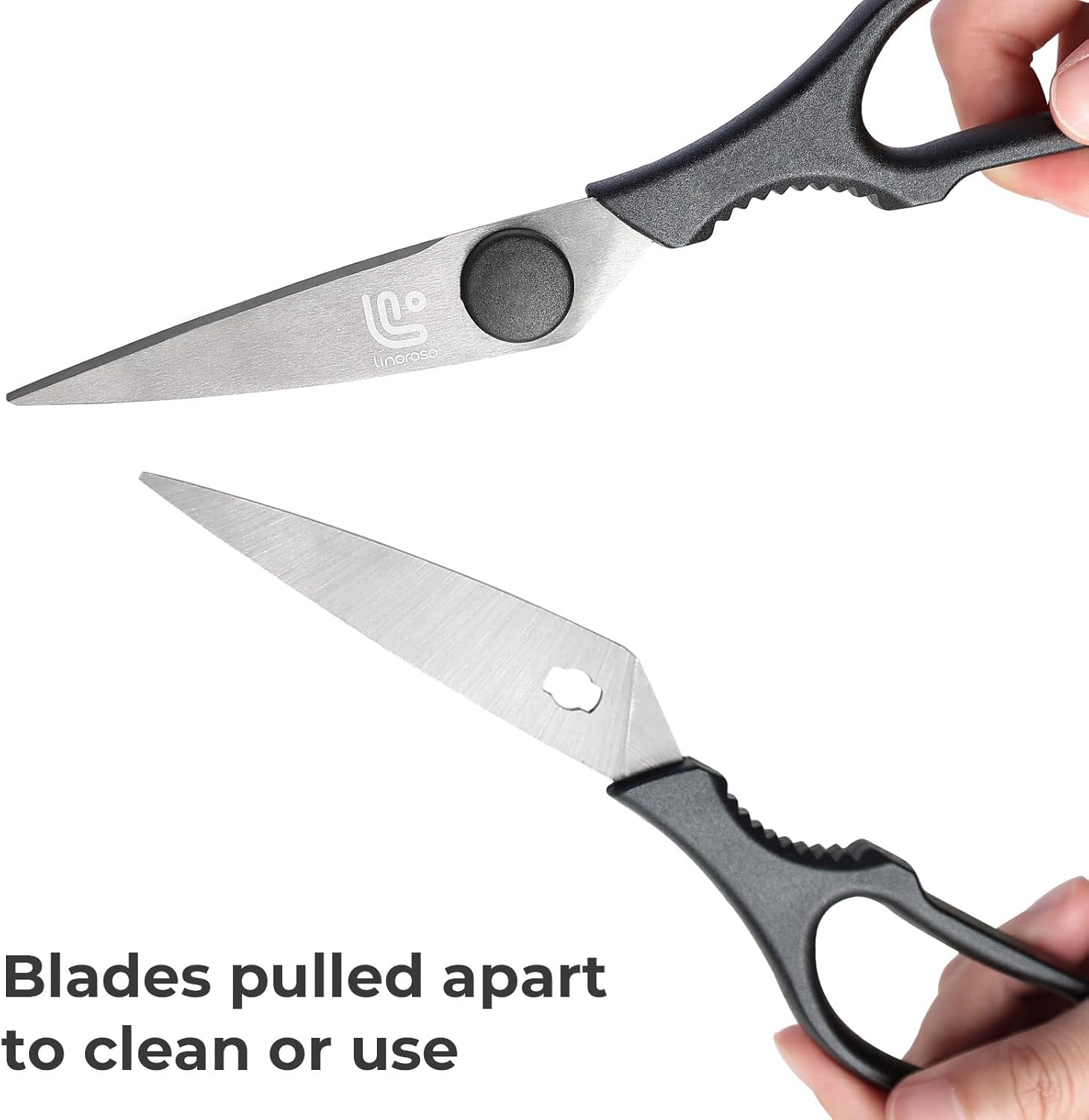 Thumbnail 3 de linoroso Linoroso Kitchen Scissor Heavy Duty Ultra Sharp with Magnetic Holder