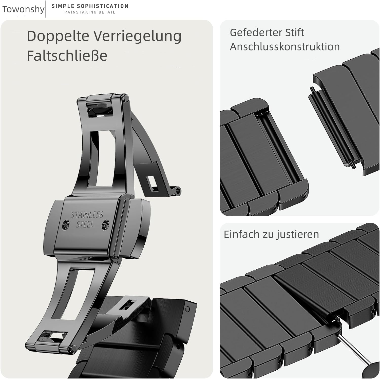 Detalle 2 de Towonshy Titan cinturino Apple Watch 49 mm