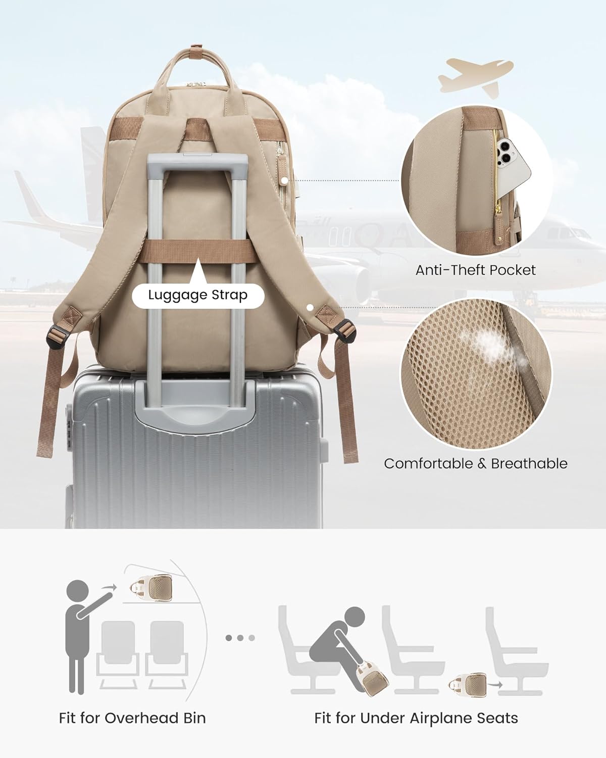 Thumbnail 5 de LOVEVOOK Laptop Backpack 17.3 Inch