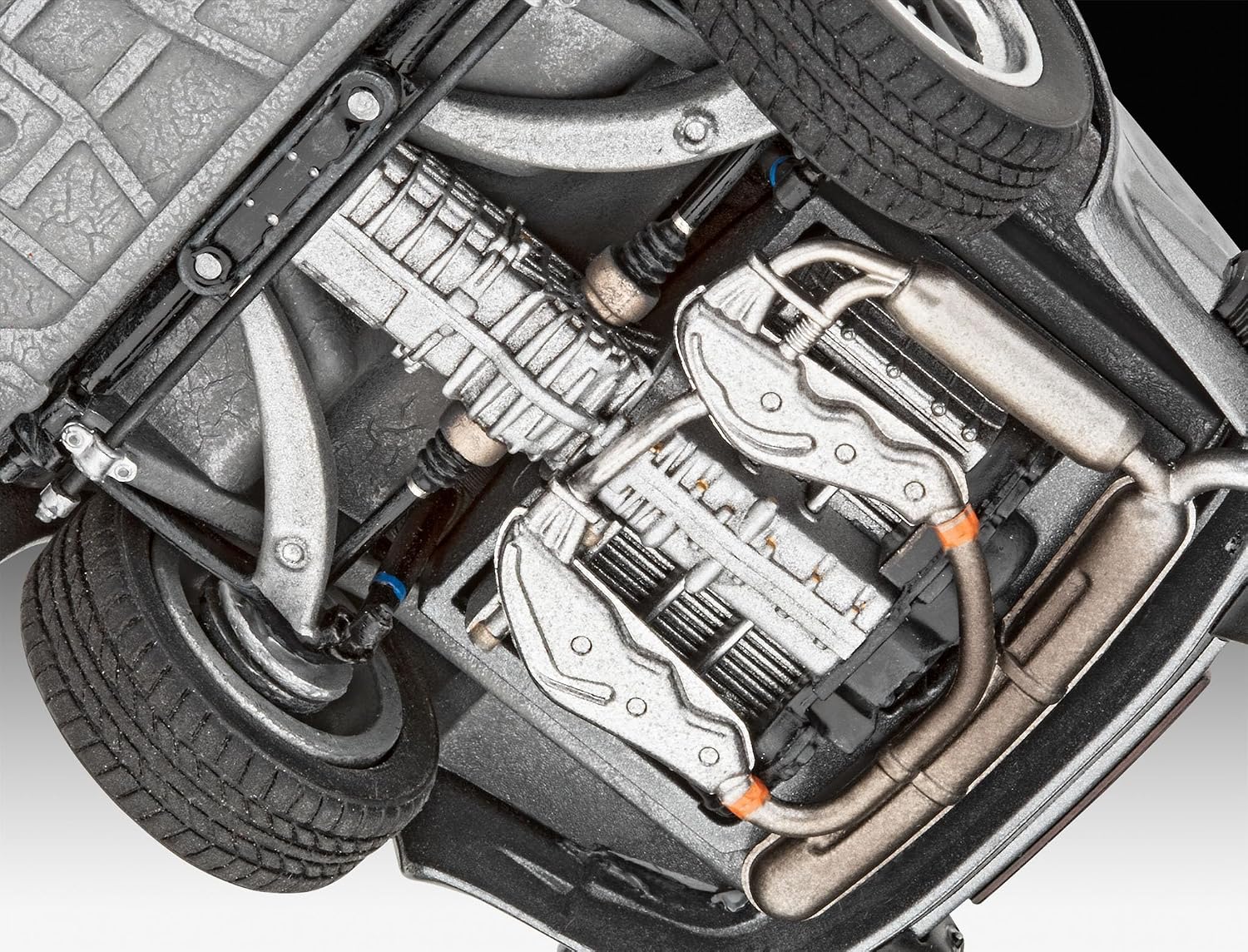 Detalle de Revell Modellbausatz Porsche 911 G-Modell (3,2-L, 231 PS) – detaillierter Bausatz mit Motorbauteilen