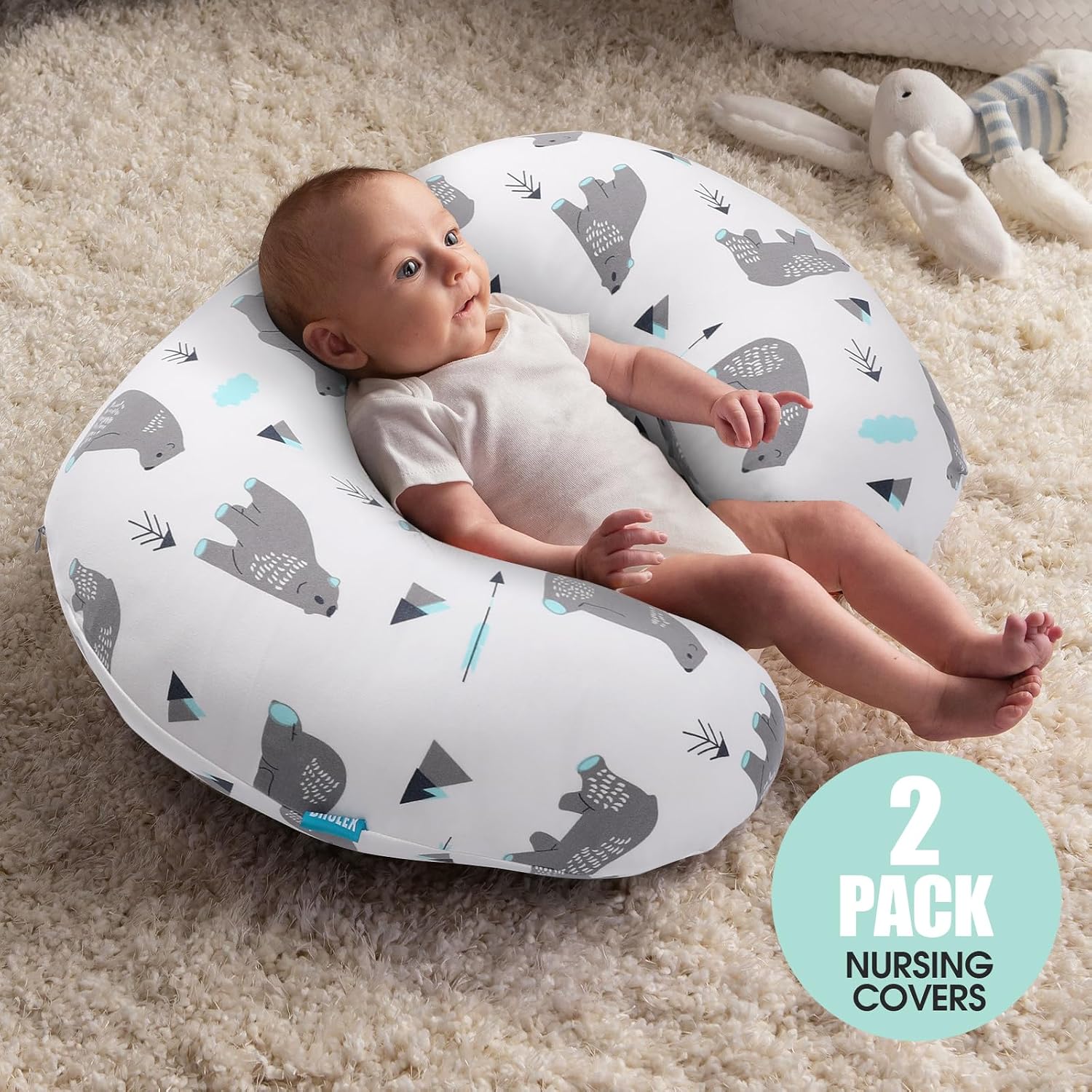 Detalle de BROLEX Nursing Pillow Covers 2-Pack