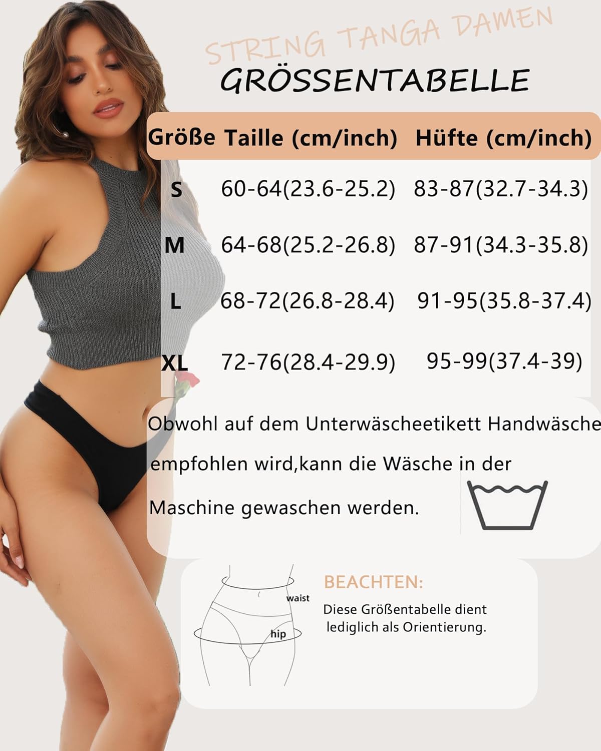 Thumbnail 3 de BeReady String Tanga 6er Pack Baumwolle