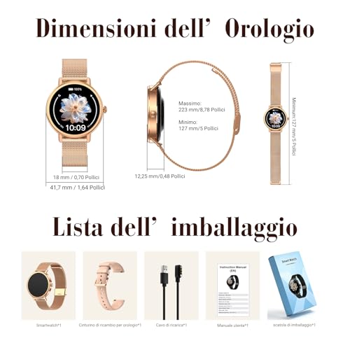 Thumbnail 8 de Baolubao smartwatch donna con chiamate Bluetooth e due cinturini
