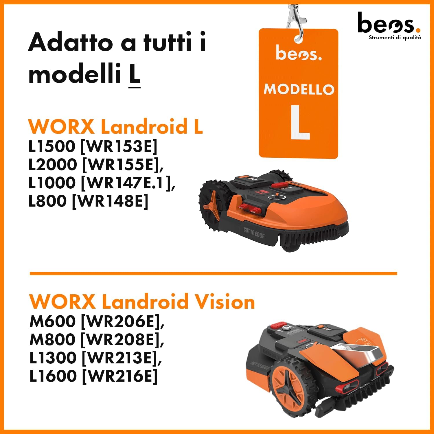Thumbnail 6 de BEOS Puntali in Acciaio Inox per Worx Landroid L & Vision – 12 Viti in Acciaio Inox, lucidati