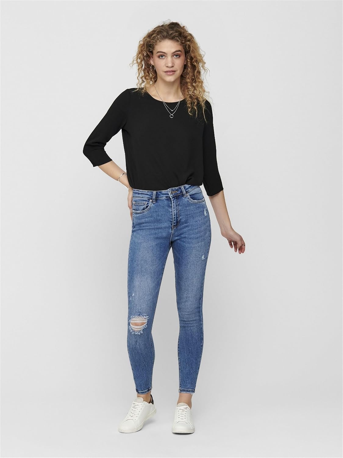 Detalle de ONLY Women's Onlmila Life Hwsk ANK DST Bj139944 Noos Jeans