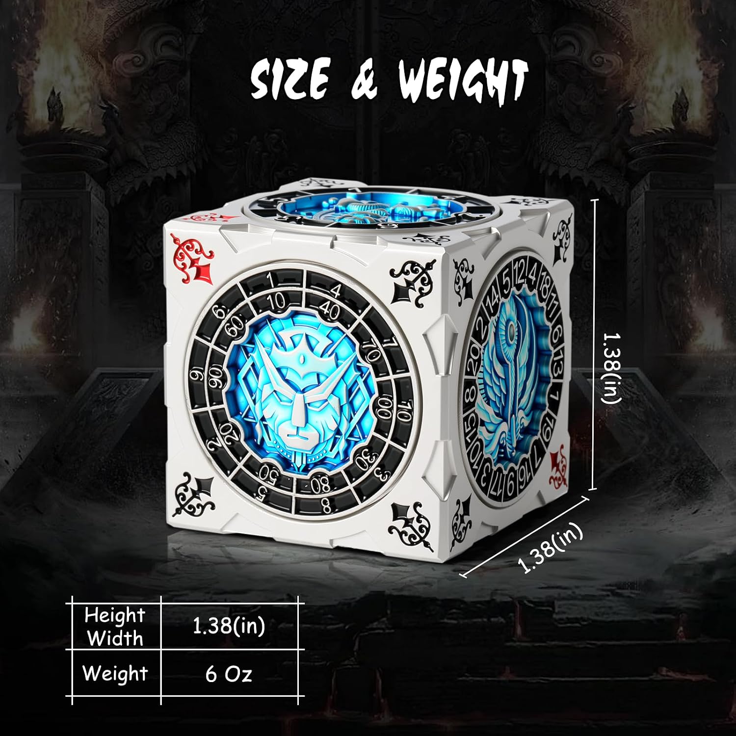 Thumbnail 5 de DNDND 7-in-1 Spinner Dice Cube with Gift Box: Goristro & Couatl Themed D&D Collector's Set