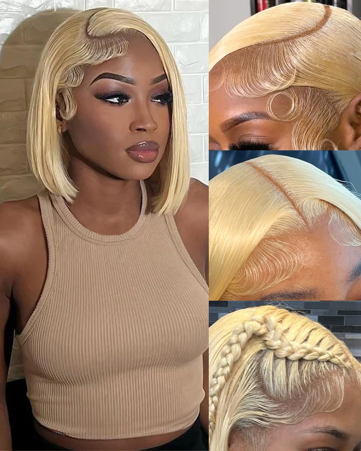 Thumbnail 6 de Alididi 26" Ash Blonde 180% Density Human Hair Wig 💇♀