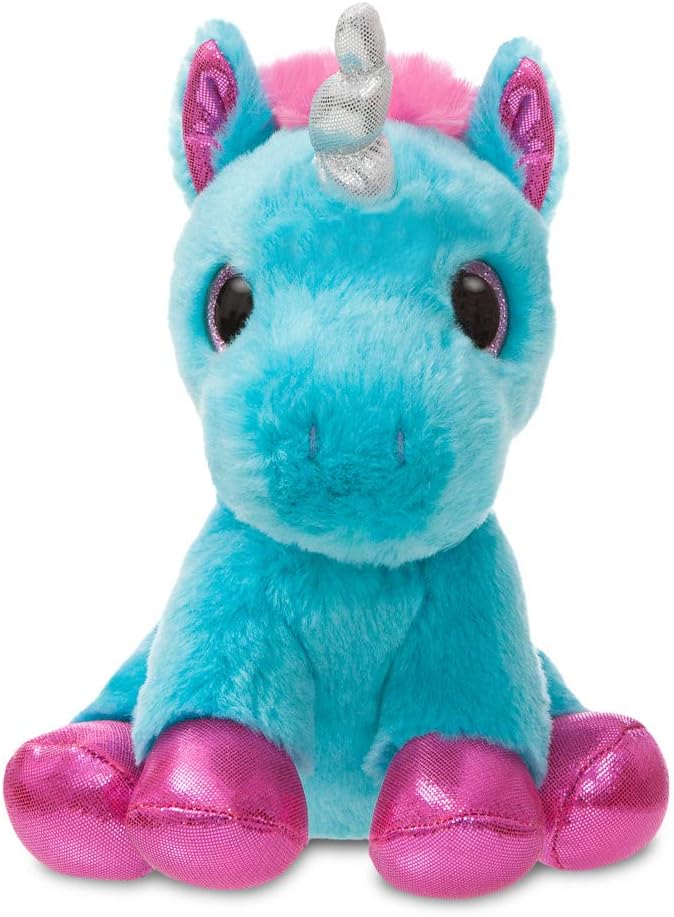 Thumbnail 1 de Aurora Sparkle Tales Moonbeam Unicorn soft toy (60860) in turquoise