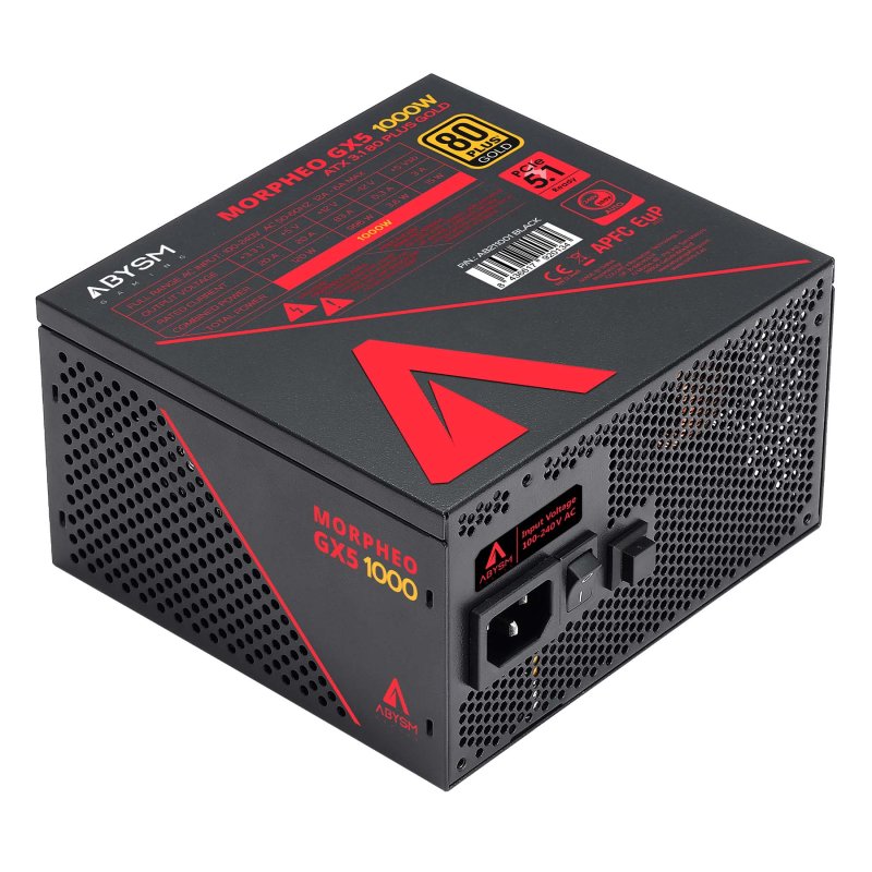 Detalle 2 de Abysm Morpheo GX5 1000W 80 Plus Gold fuente de alimentación para PC 🔌