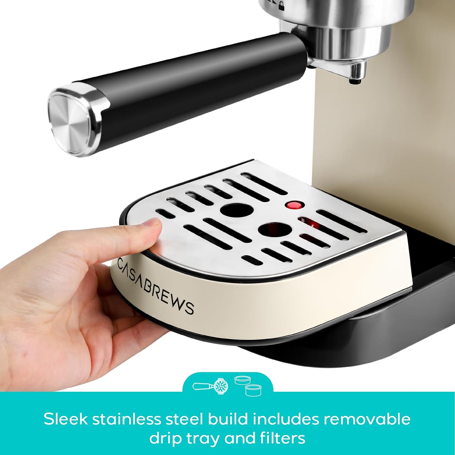 Thumbnail 5 de CASABREWS CM5418 Espresso Machine with 20-Bar Pump, Steam Wand & Gauge