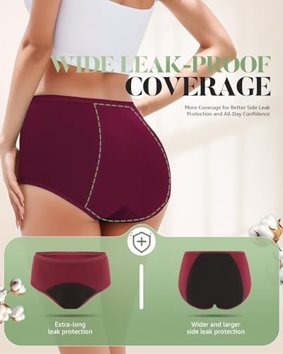 Detalle de TANSTC Lot De 3 Culotte Menstruelle en Coton pour Fille – Lavable et Réutilisable