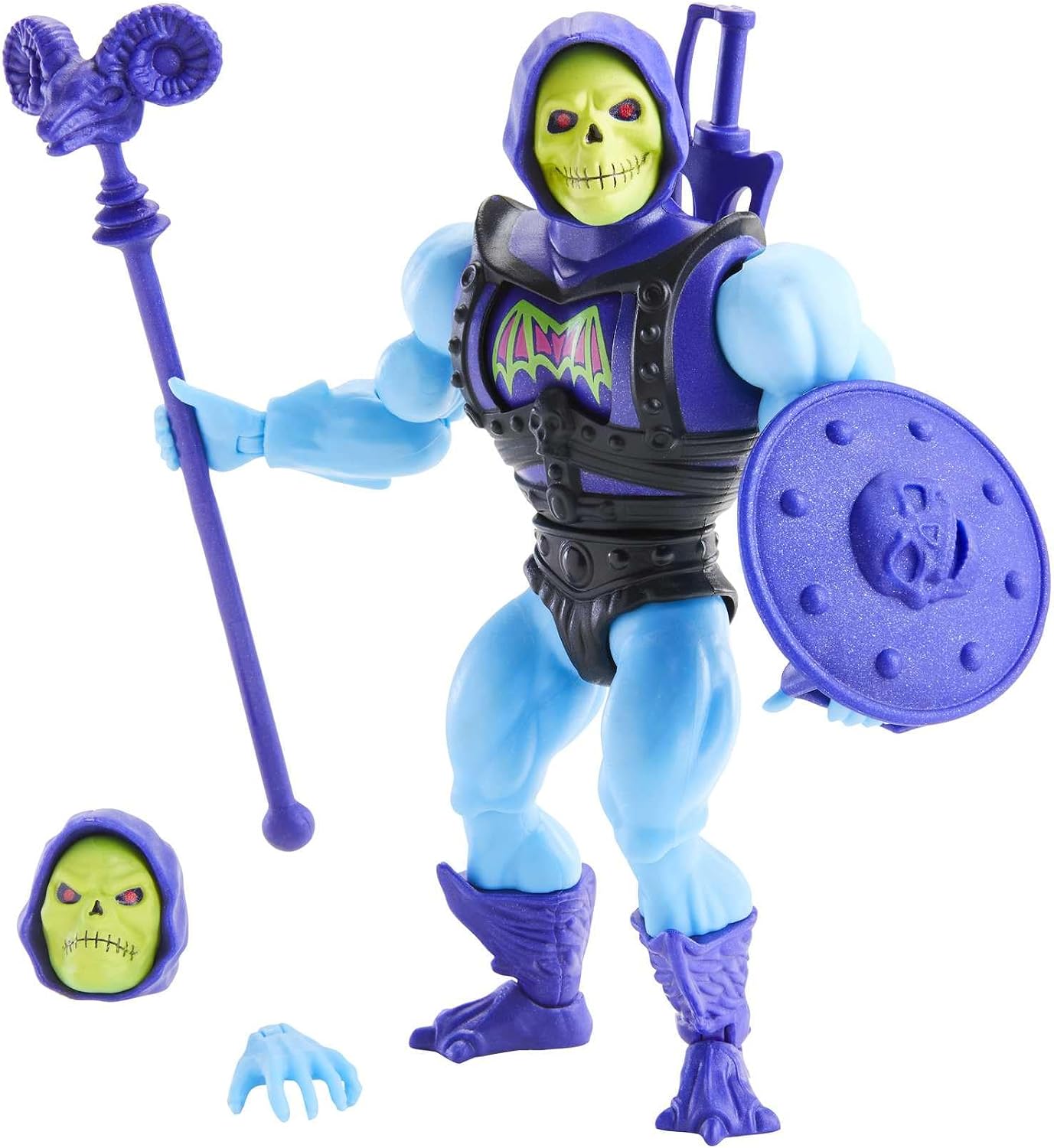 Detalle 2 de Masters of the Universe GVL77 Skeletor Battle Armor Action Figure – Origins Deluxe 5.5-in