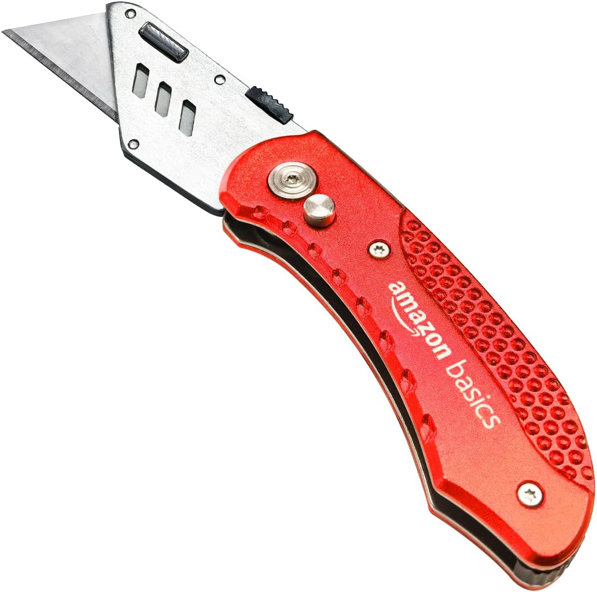 Detalle de Amazon Basics Couteau utilitaire pliable rouge