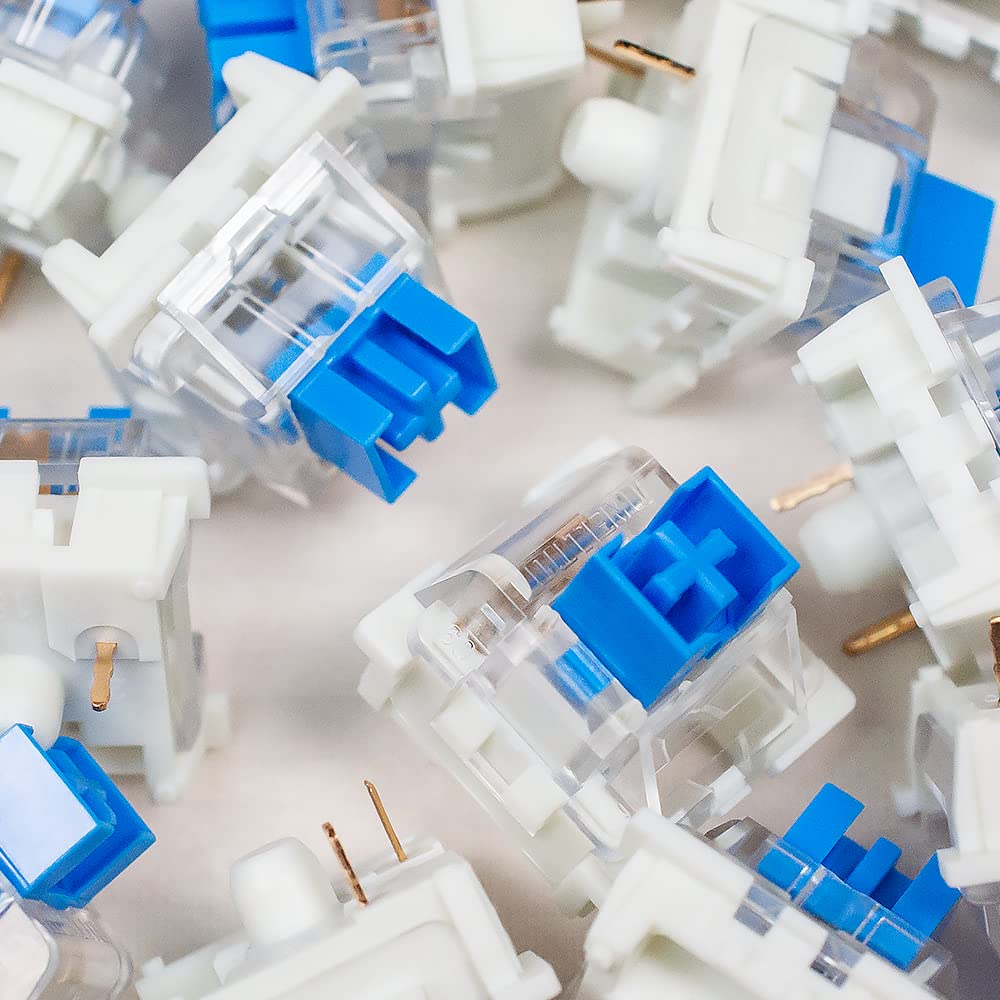 Detalle de OUTEMU Blue 3-Pin Keyswitches (20 pcs) for RGB Mechanical Gaming Keyboard
