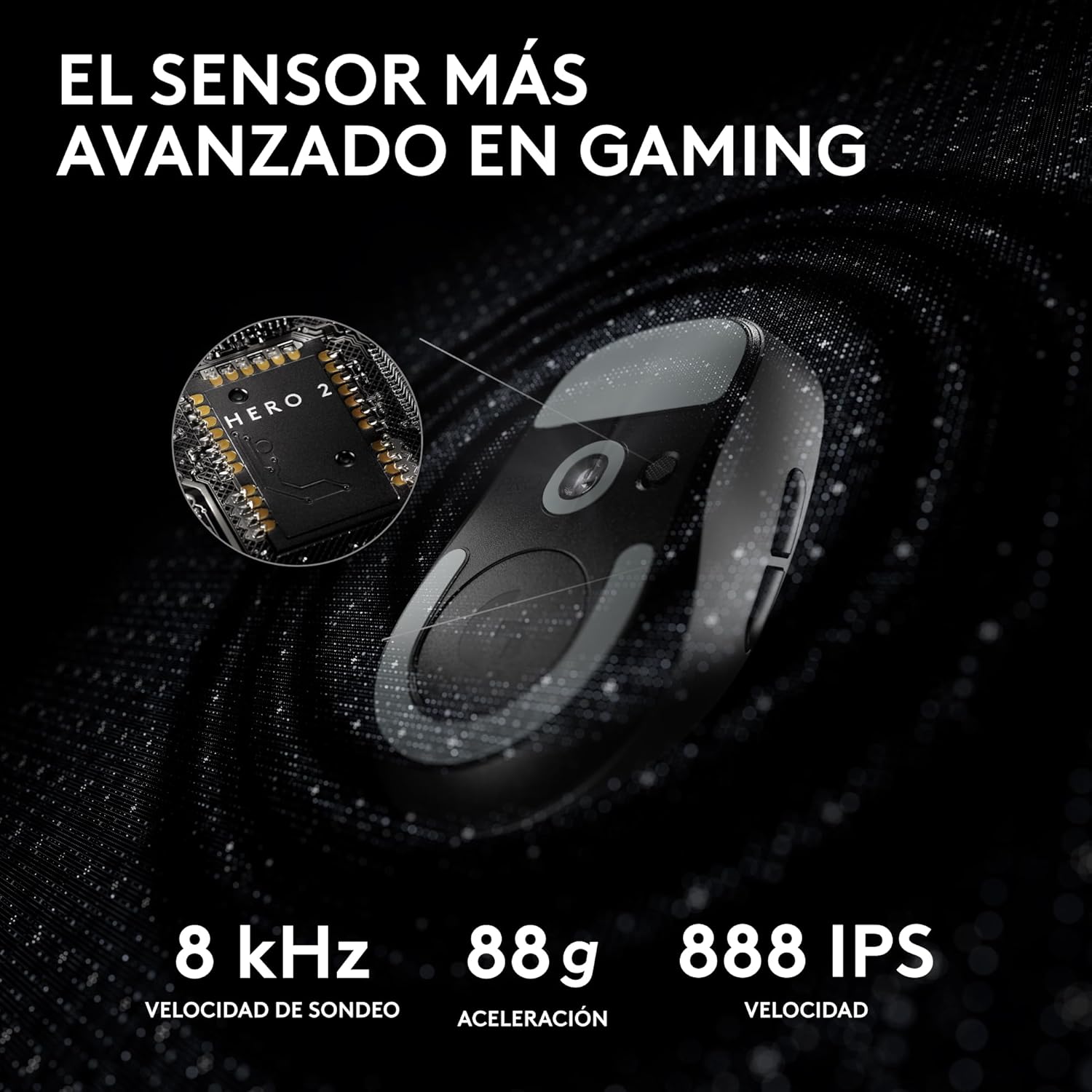 Detalle 2 de Logitech G PRO X SUPERLIGHT 2 ratón inalámbrico 60 g
