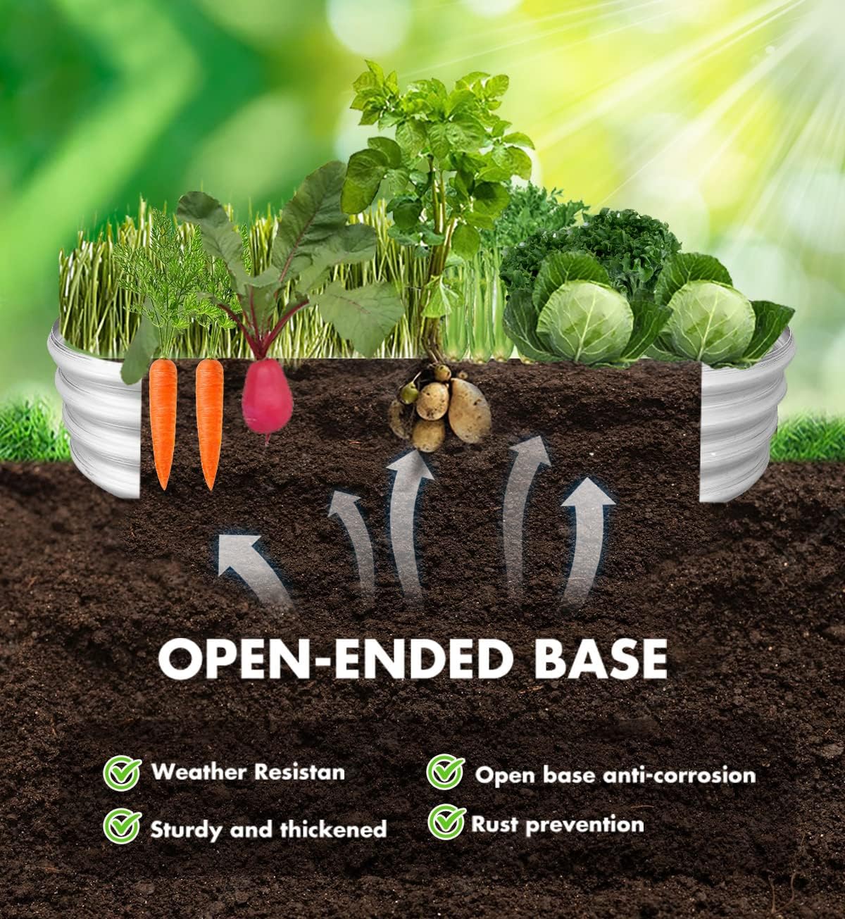 Detalle de COATTOA Raised Garden Bed, 5×3×1 ft