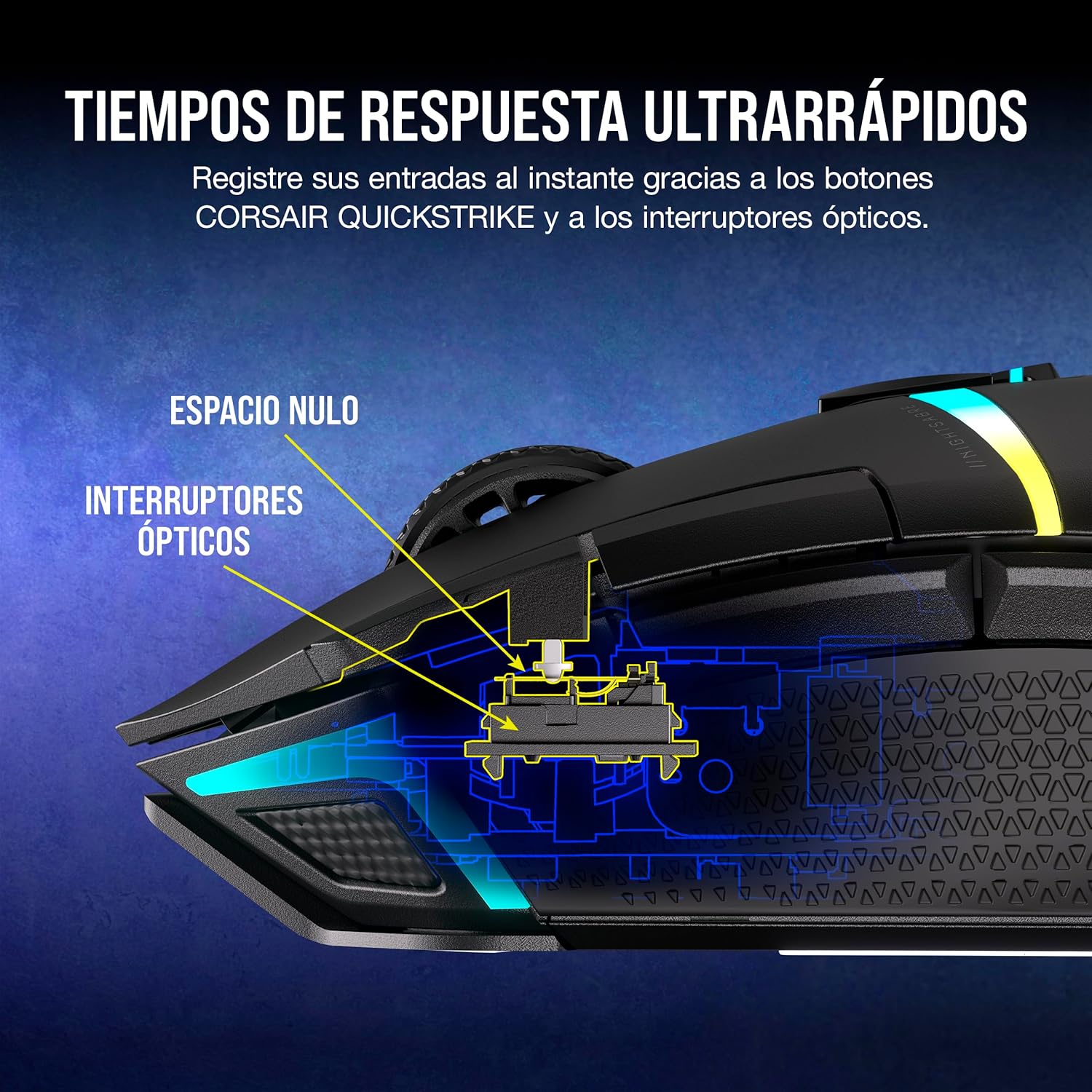 Thumbnail 4 de Corsair NIGHTSABRE WIRELESS RGB Ratón Gamer 26,000 DPI