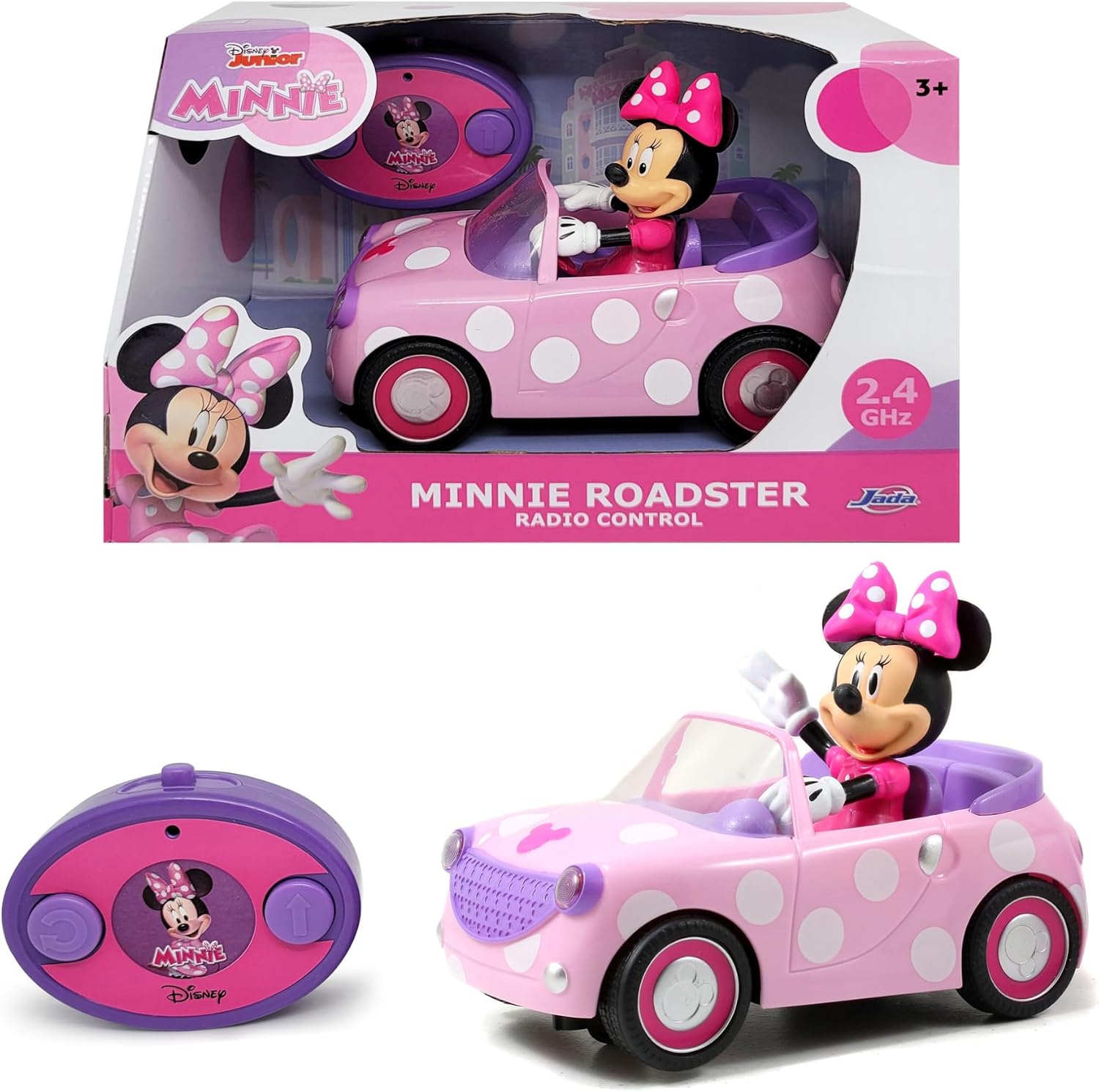 Detalle de Jada Minnie Roadster télécommandée Disney