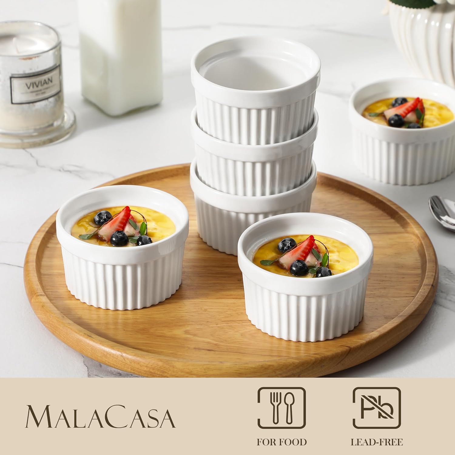 Detalle de MALACASA Ramekins 6 oz