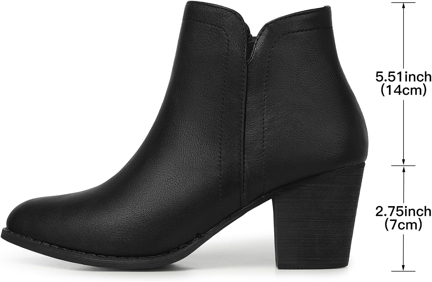 Detalle 1 de SHIBEVER Women's Ankle Boots, 2.68-Inch Heel
