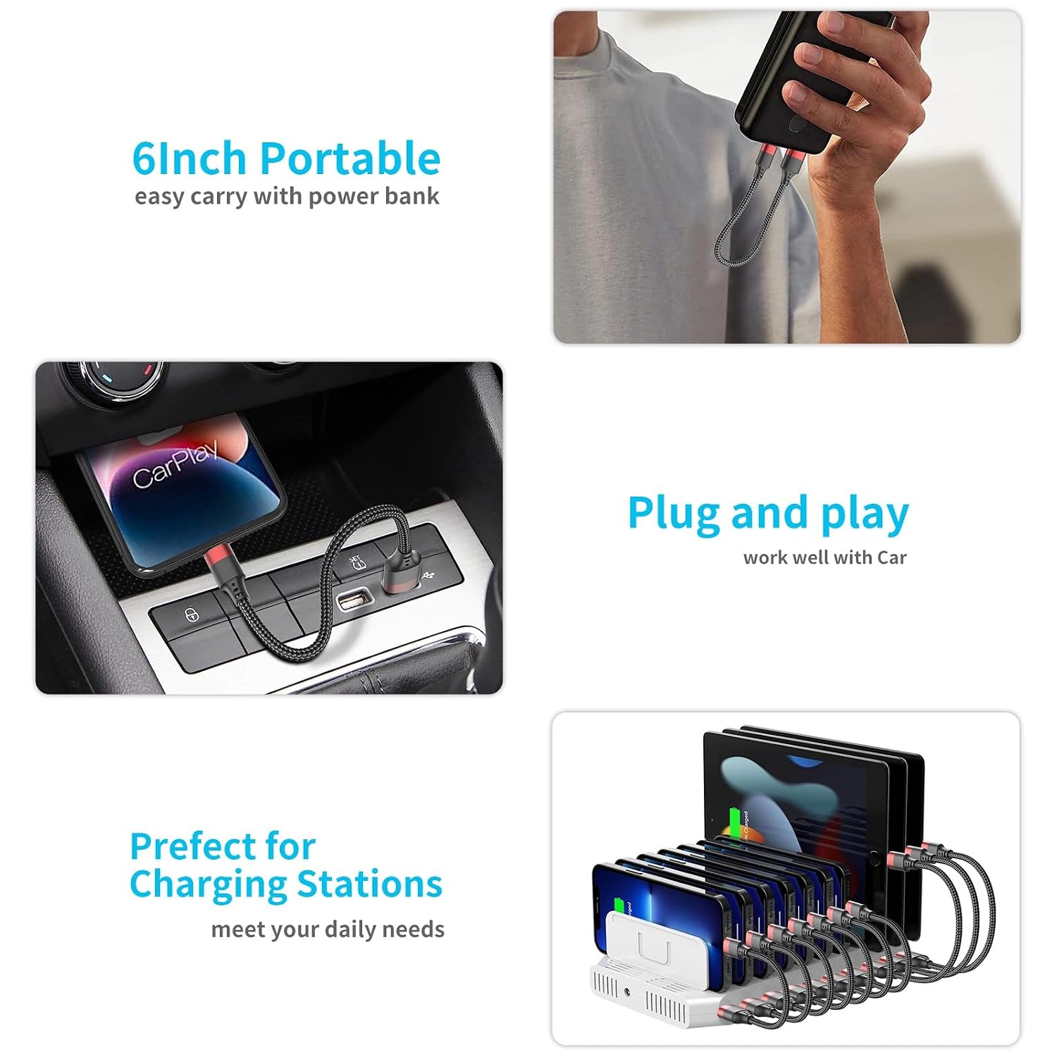 Thumbnail 5 de Short USB C Cable 20cm 2Pack — USB C cable