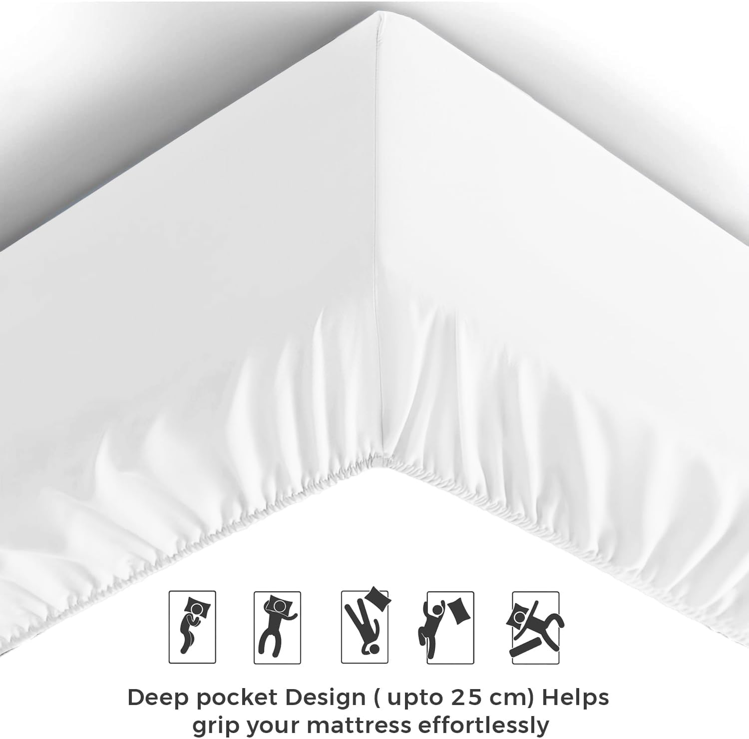 Thumbnail 5 de Aspire Homeware Double fitted sheet keyword 25 cm deep