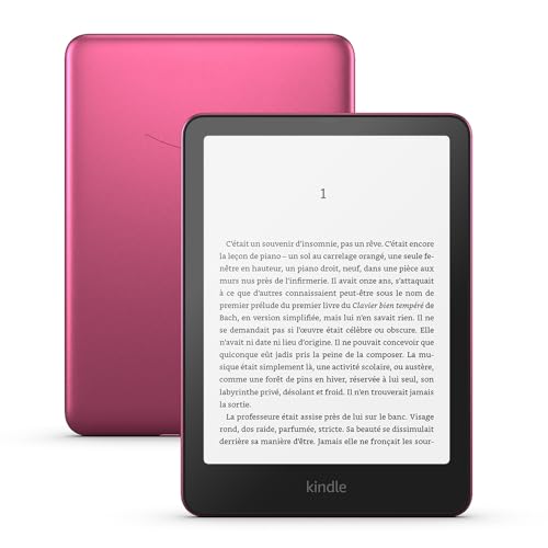 Detalle de Amazon Kindle Paperwhite Signature Edition (Nouvelle génération) — Rose métallisé, 32 Go, charge sans fil et éclairage avant auto-réglable