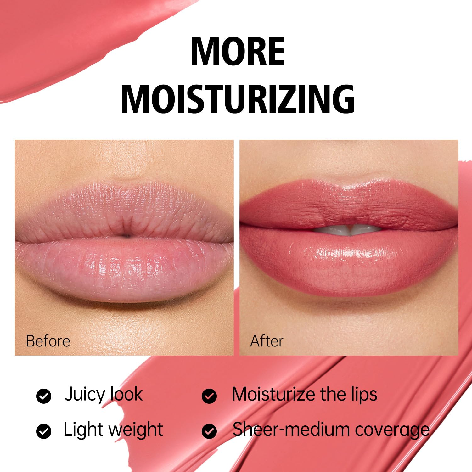Detalle de MAKI YIKA Moisture Dark Berry Lipstick (MA049) Hydrating Glossy Lip Color for Dry Lips