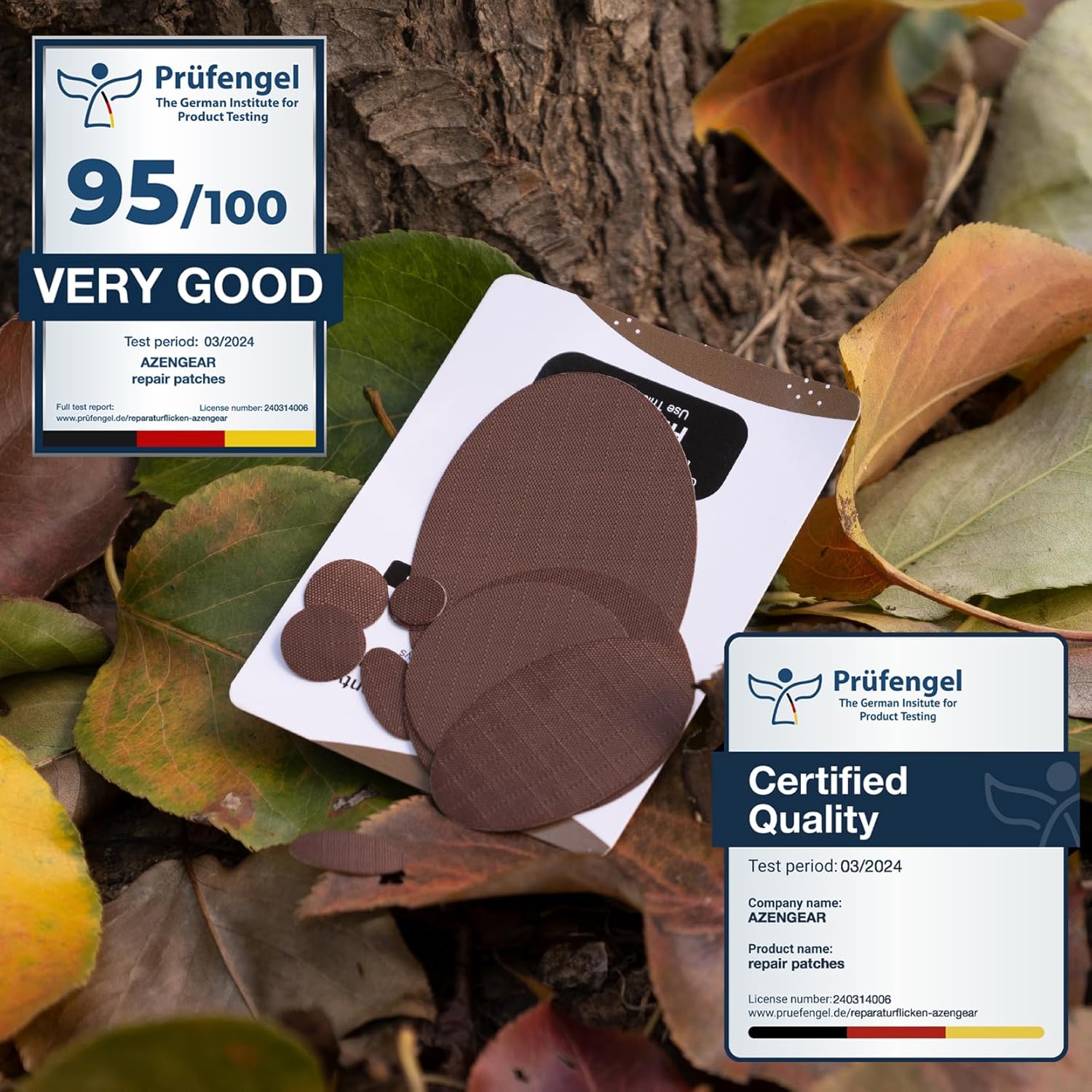 Thumbnail 4 de aZengear Repair Patches DIY Kit (11 pcs, 30+ colours) for Down Jackets, Tents, Shoes & More