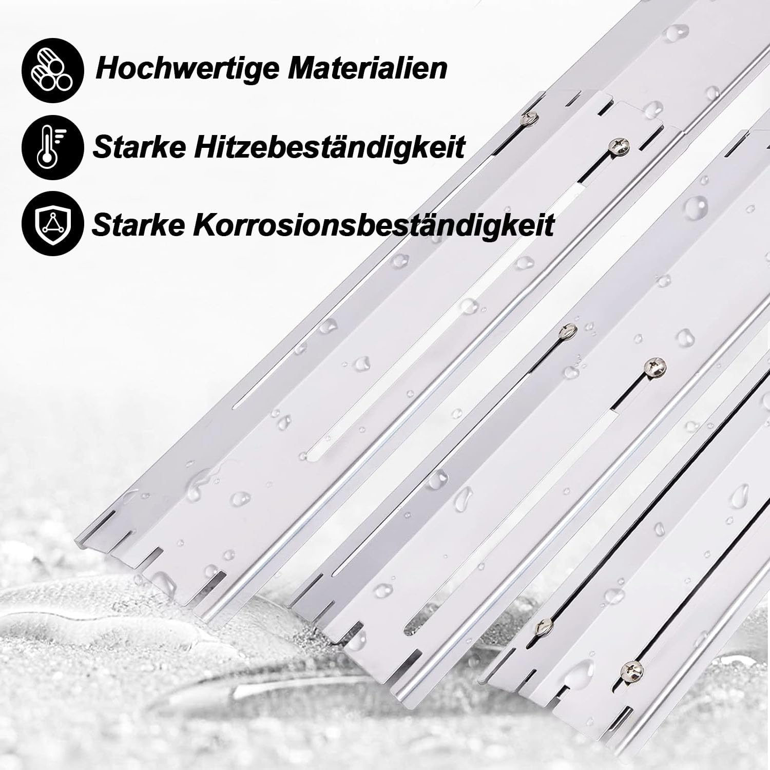 Thumbnail 3 de Universal Flammenverteiler für Gasgrill (Einstellbar 29,8–53,3 cm) aus Edelstahl – Brennerabdeckung als Ersatzteil
