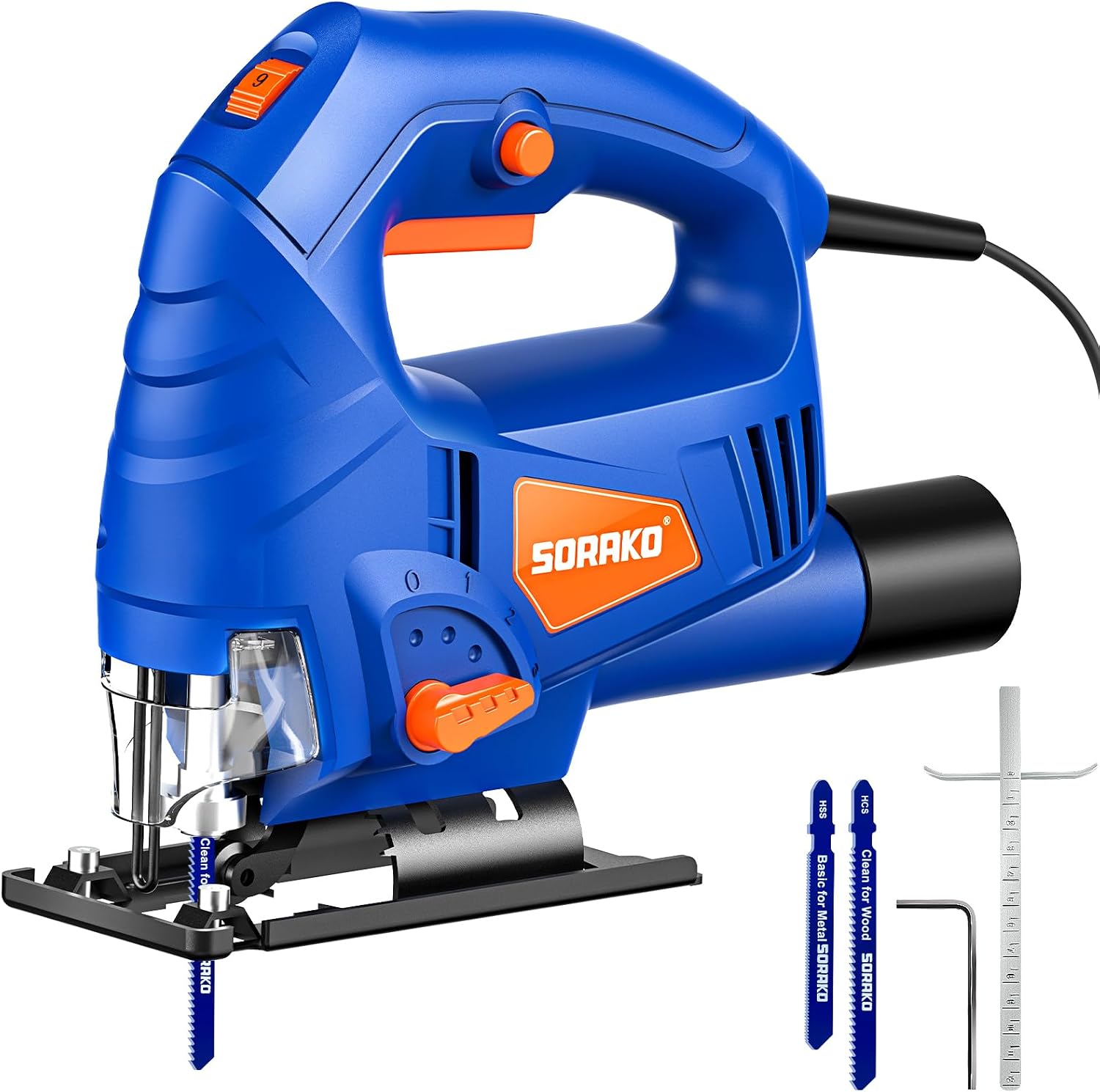 Detalle de SORAKO Jigsaw 600W Corded Electric Jigsaw for DIY, Worktops & Laminate