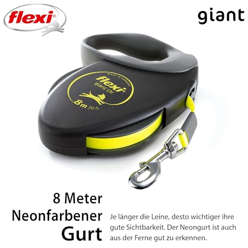 Detalle 2 de flexi Giant S/M Hundeleine Roll-Länge 8 m – schwarz/neon-gelb