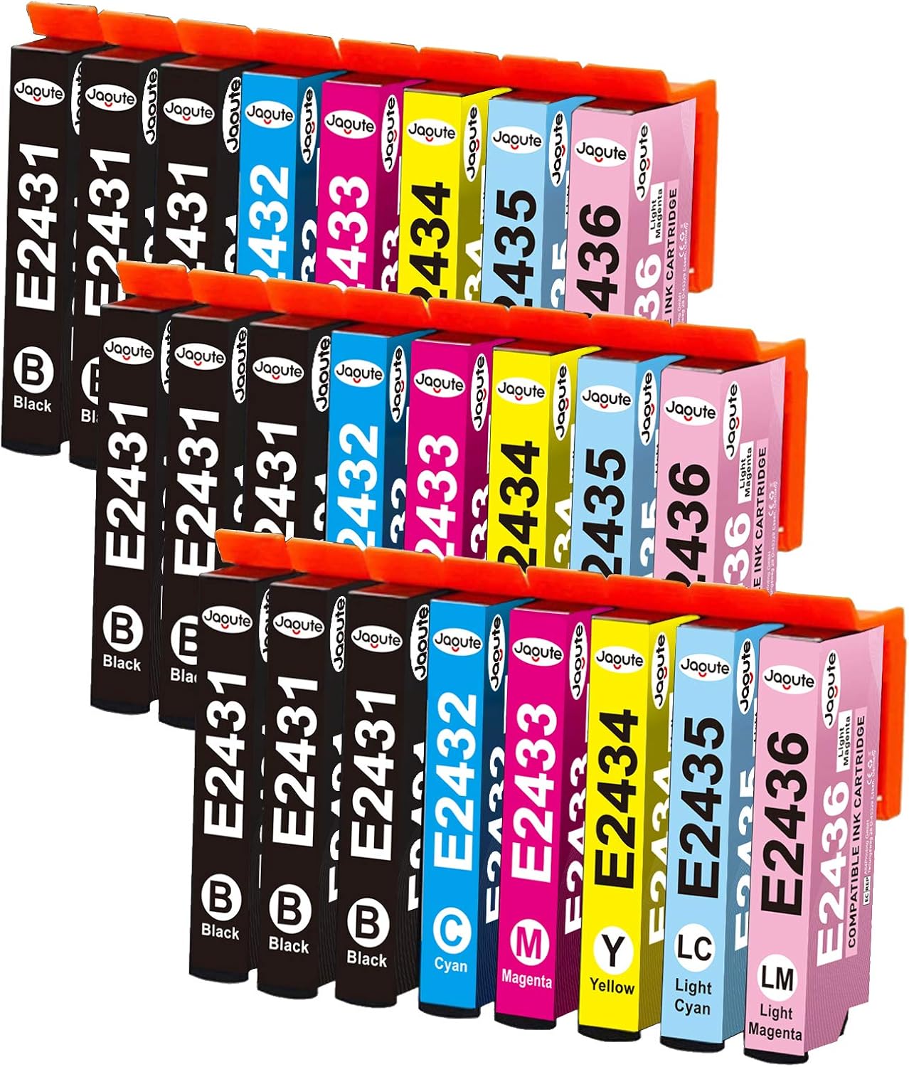 Jagute 24-Pack 24XL Cartucce d'inchiostro compatibili per Epson Expression Photo XP-750/ XP-760/ XP-850/ XP-860/ XP-950/ XP-960