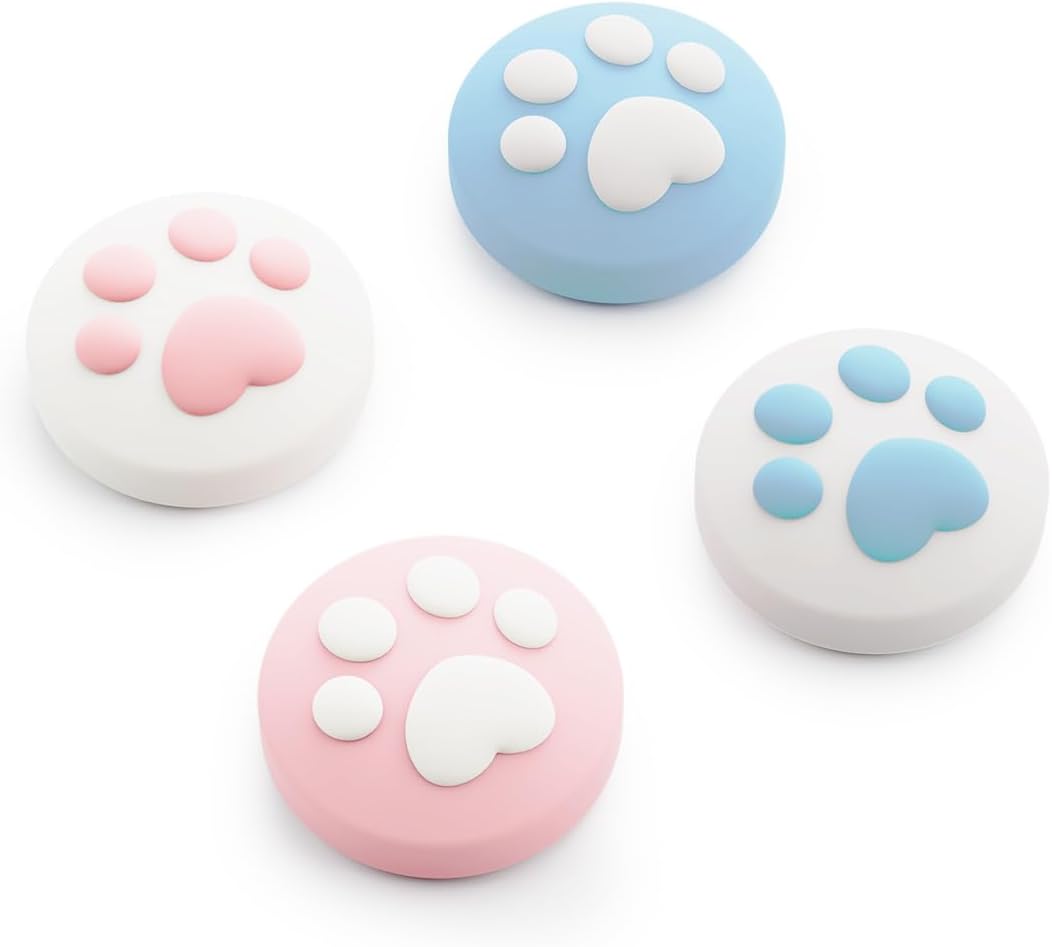Detalle de GeekShare Cat Paw Thumb Grips Switch 2