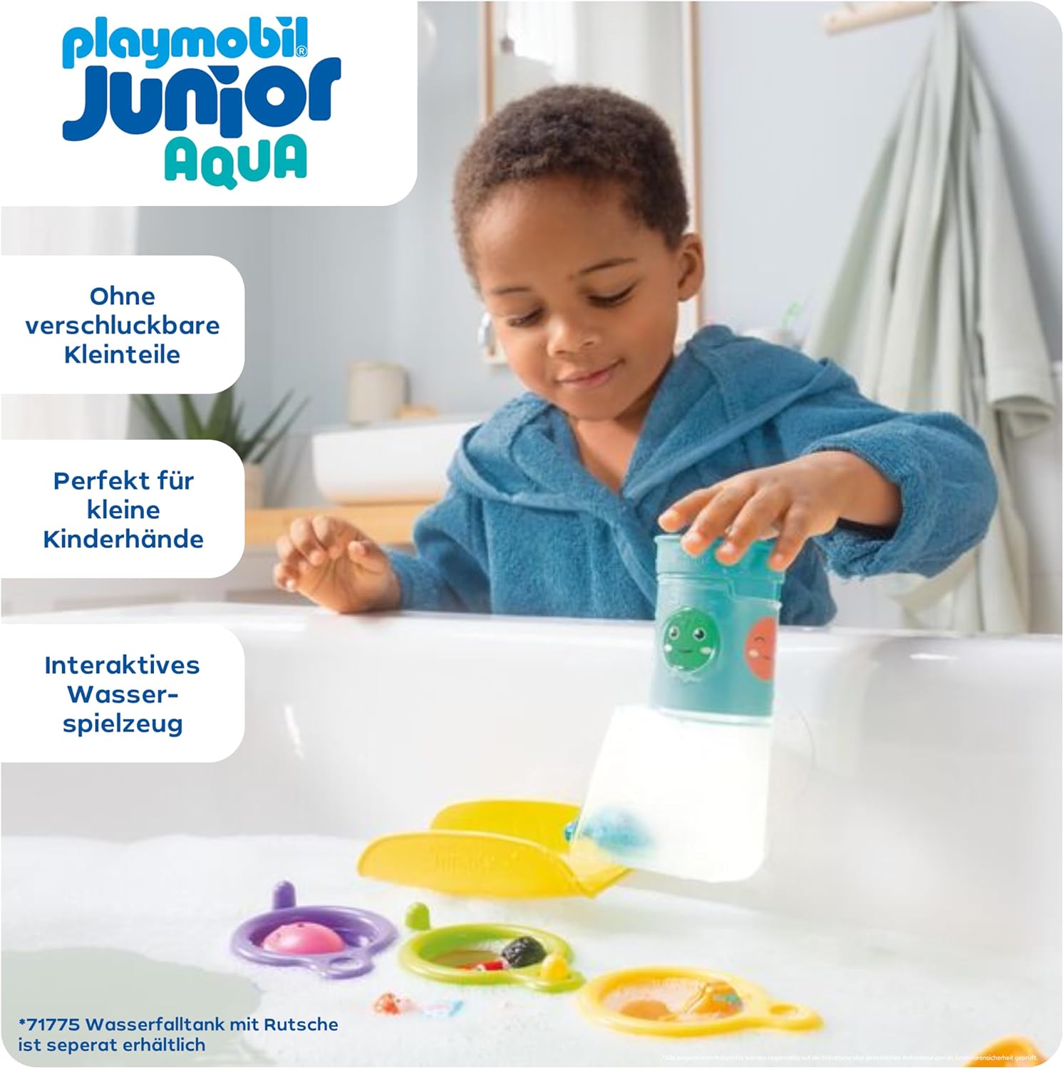 Detalle de PLAYMOBIL JUNIOR Aqua 71776 Schwimmbecher-Set mit Wasserspaß ab 1 Jahr