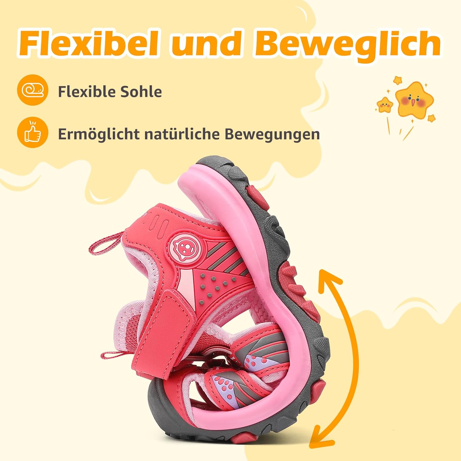 Thumbnail 6 de Mishansha Mädchen Sandalen Sommer – Geschlossene Zehenkappe, atmungsaktiv und leicht