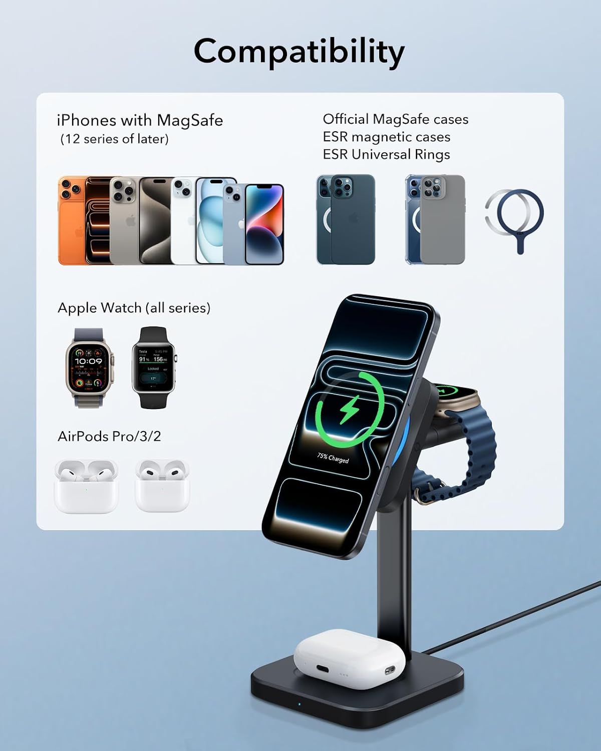 Thumbnail 5 de ESR MagSafe Charger Stand 15W