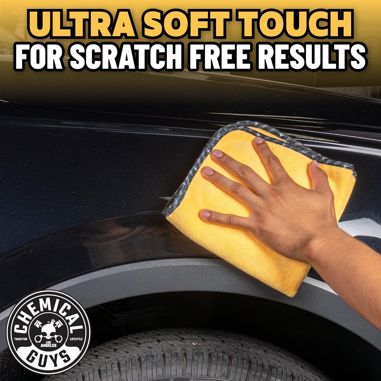 Thumbnail 2 de Chemical Guys Large Microfiber Drying Towel (36 x 25 inches) in Yellow