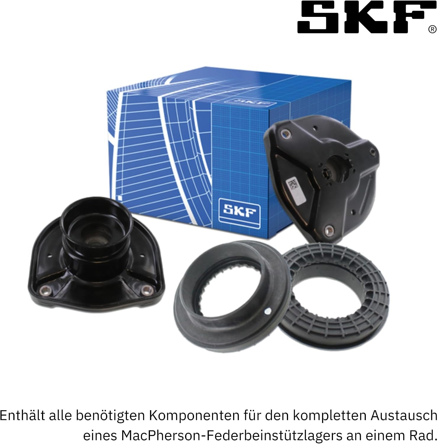Detalle de SKF VKDA 35122 Kit Sospensione: kit completo per la sostituzione dell’angolo superiore delle sospensioni Mac Pherson