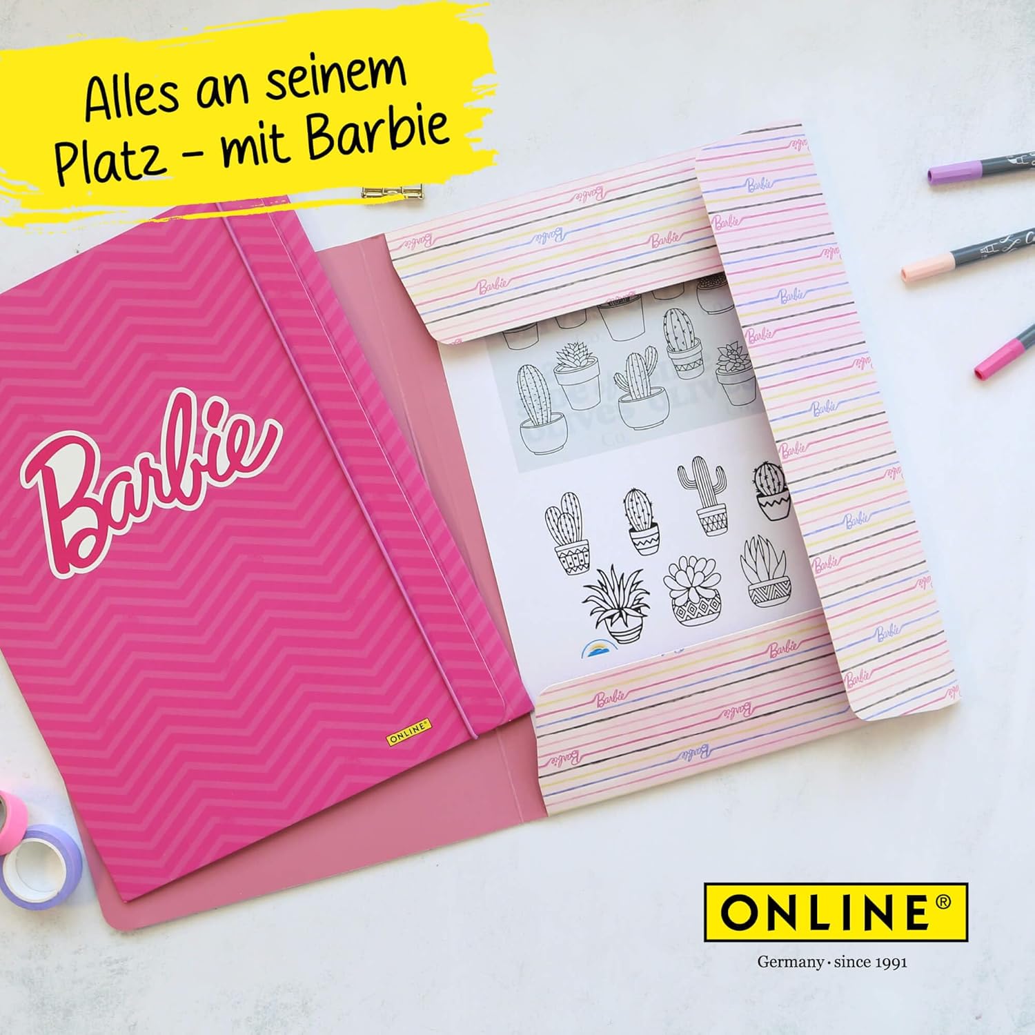 Thumbnail 2 de ONLINE Sammelmappen A4 Barbie-Design – Ordnung mit Stil für Schule und Freizeit