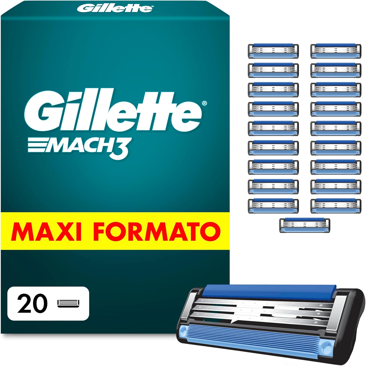 Detalle de Gillette Mach3 lamette 20 ricambi per rasatura