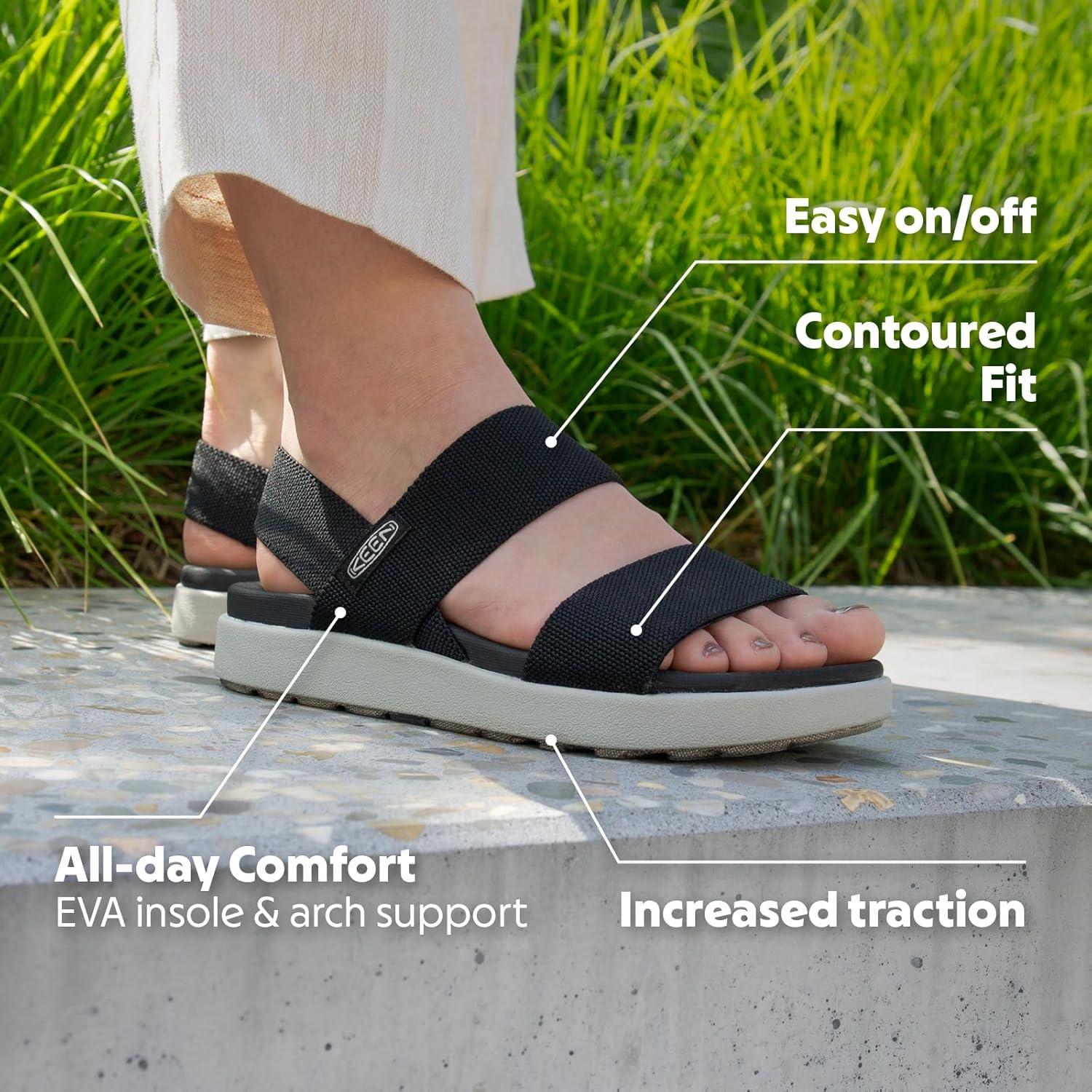 Thumbnail 1 de KEEN Damen Elle Backstrap Platform Open Toe Sandalen mit Keilabsatz – nachhaltiger Komfort und Halt